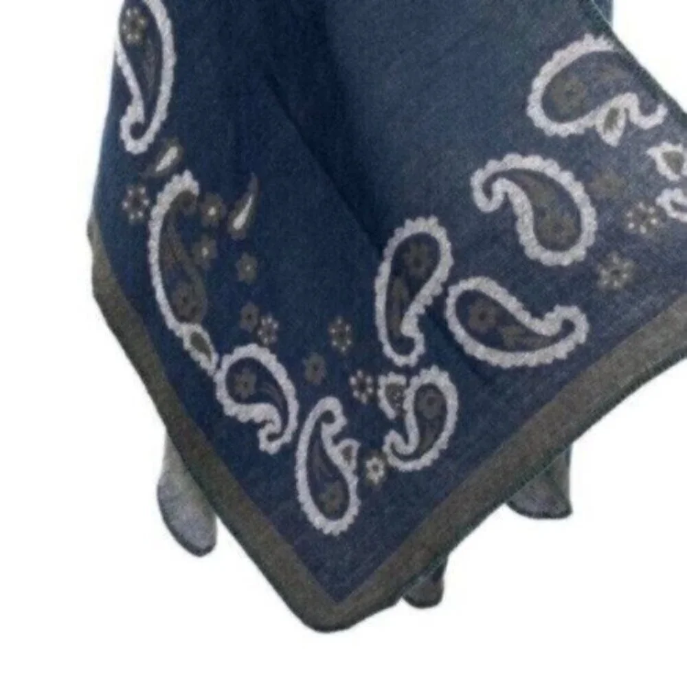 Western Paisley Knit Poncho Shrug Sweater